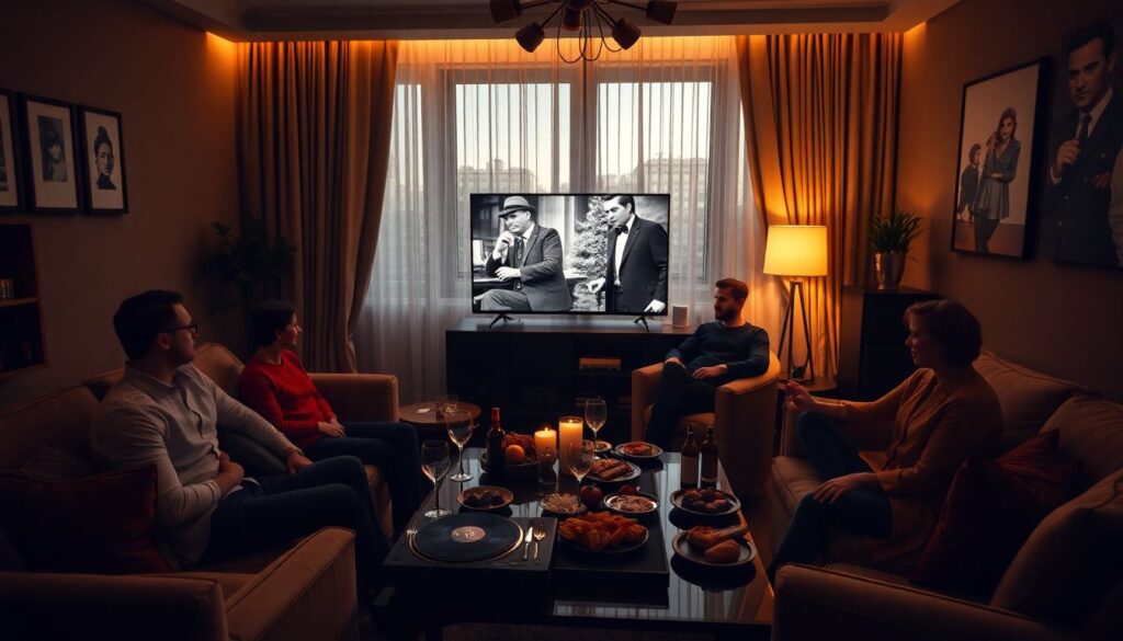 Подборки для вечеринки: как сочетать фильмы, музыку и закуски для идеального вечера - иллюстрация