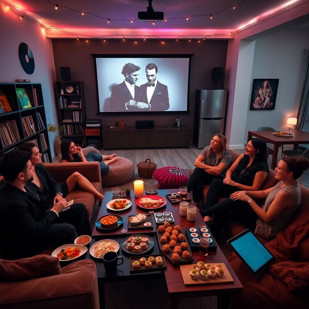 Подборки для вечеринки: как сочетать фильмы, музыку и закуски для идеального вечера